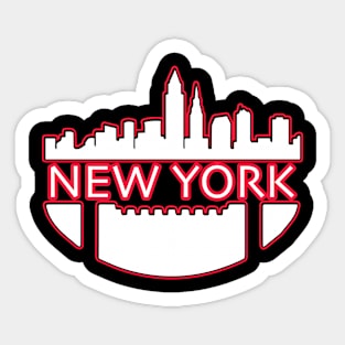 New York Gifts for Football Lovers NY Downtown City Sticker